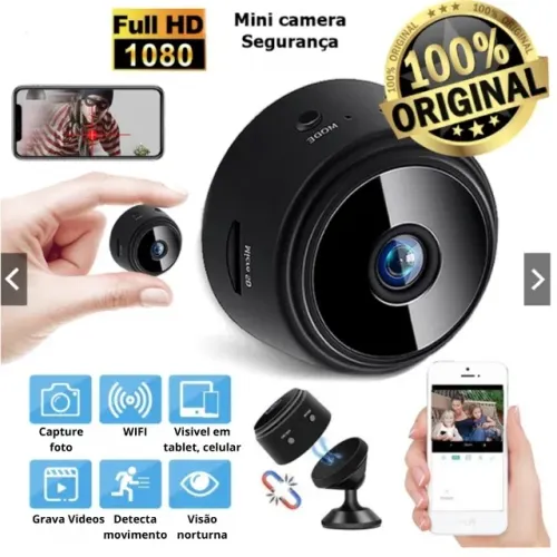Promoção Mini Câmera A9 Original Sem fio 1080p até 2k Monitoramento Segurança