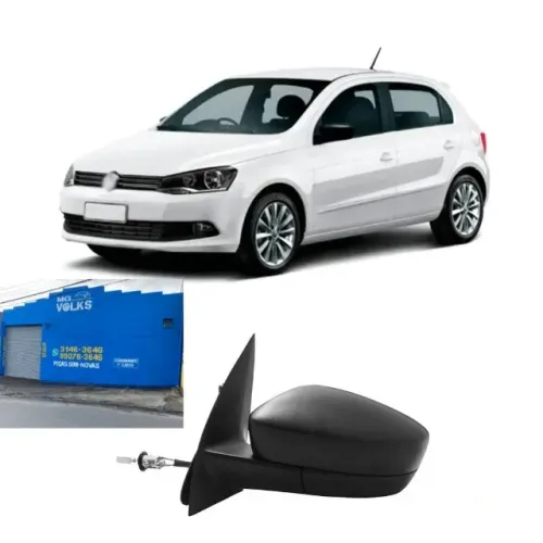 Retrovisor manual Gol, Voyage G6, G7, G8 2013 a 2023 