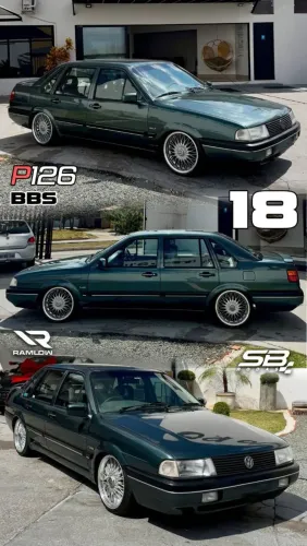 Rodas esportivas aro 18 Bbs prata com borda diamantada multi furos novas