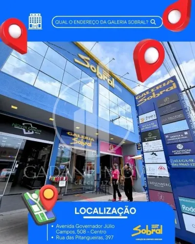 SALA COMERCIAL DE 30M² PARA LOCAÇÃO POR R$ 3.000,00 NA AV JULIO CAMPOS EM SINOP/MT - GADAN