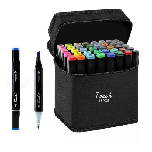 Super Promoção Kit 24 cores Canetas Touch 2 pontas