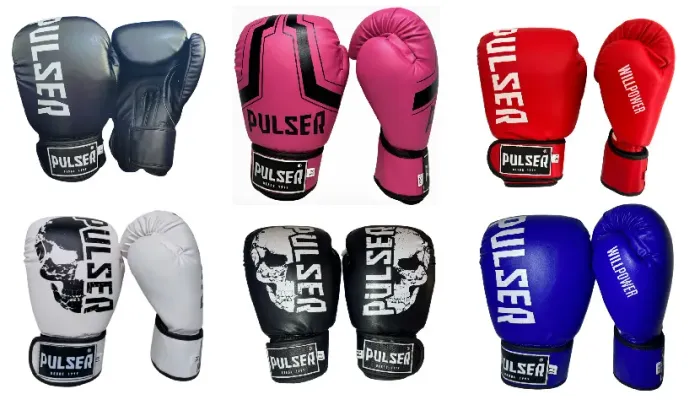 Par Luva Pu Boxe Kickboxing Muay Thai Injetada Thunder Pulser