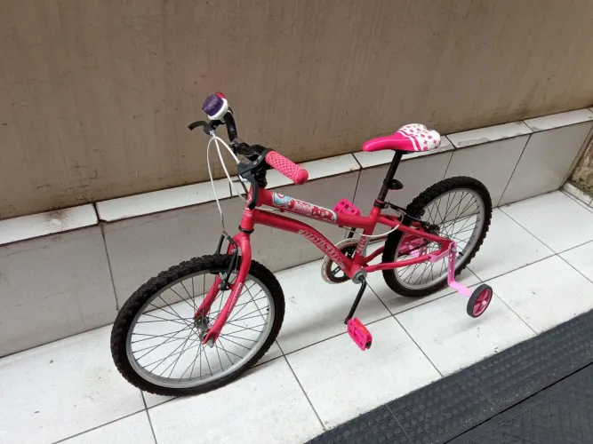 Bicicleta Juvenil Nina Houston A-20 Rosa E Preta