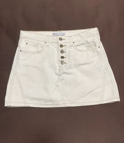 saia jeans clara com botões renner