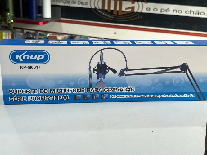 Suporte de microfone para gravação 