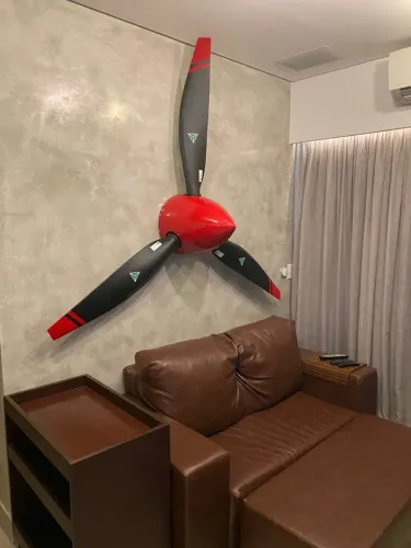 Hélice com spinner moldura parede (Muito linda)