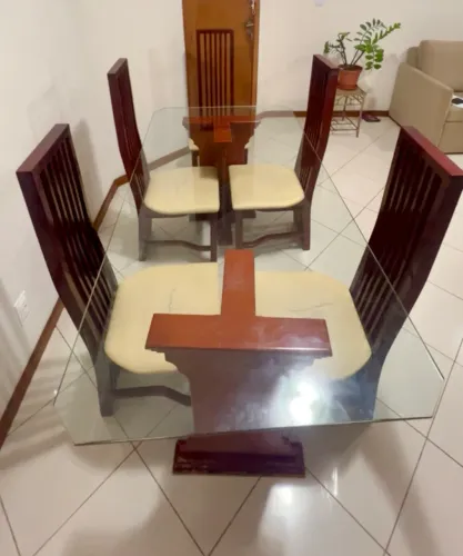 Mesa de vidro temperado