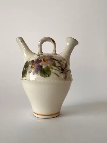 Miniatura Antiga Moringa de Porcelana - Duas Bicas - Vintage