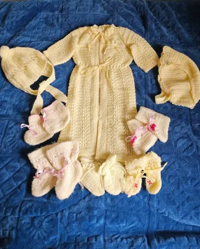 Roupas tricô RN amarelo