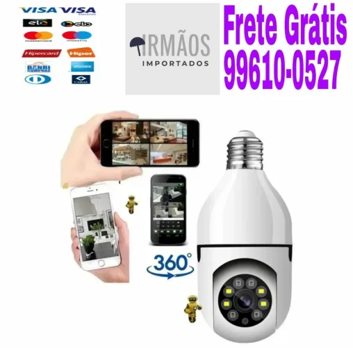 Câmera Wifi Lâmpada Giratória