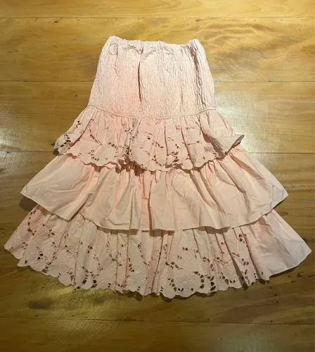 vestido tomara que caia rosa coquette
