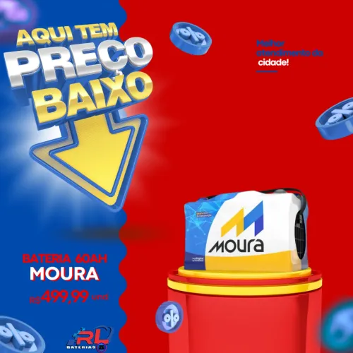 Bateria 60AH Moura