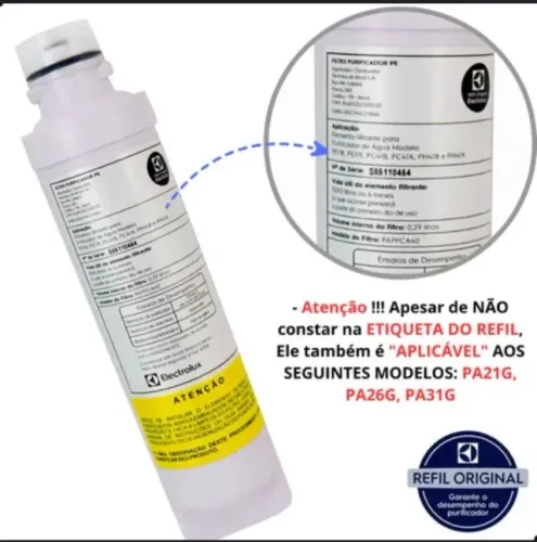 Filtro Refil Purificador De Agua Electrolux