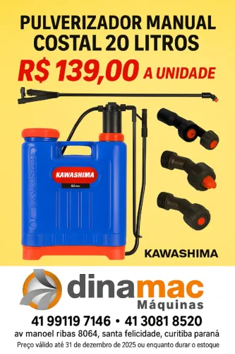 Pulverizador Kawashima 20 Litros Costal Manual