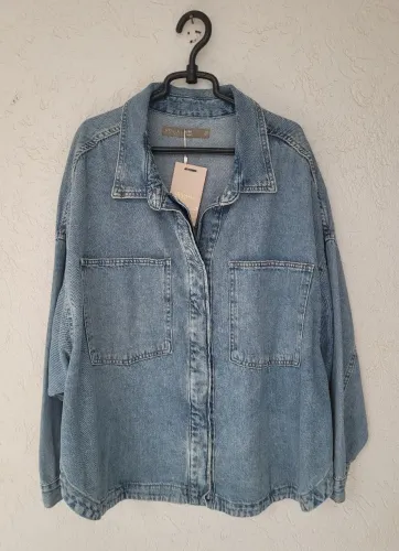 Jaqueta jeans curve plus size G2 