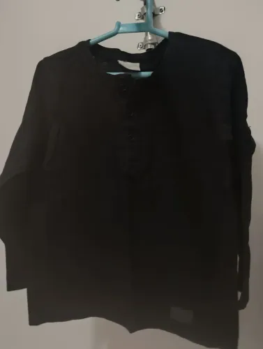 Camisa Manga Longa Infantil Preta Pool kids - Tam 3