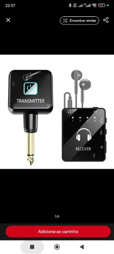 Receptor sem fio para fones de ouvido 