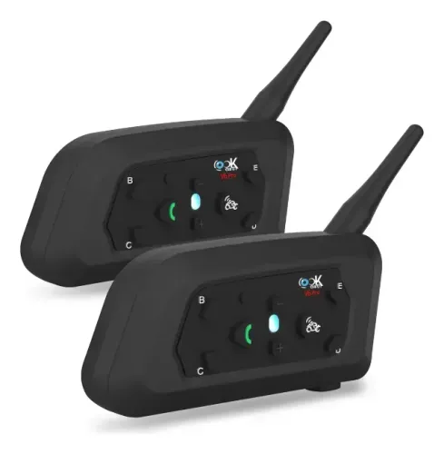 PAR - V6 Pro Fone de ouvido intercomunicador para capacete de motocicleta com Bluetoot