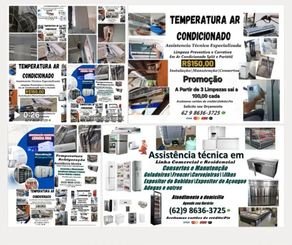 Consulte-nos:Consertos/Manutenção em Geladeiras/instalação e Manutenção Ar condicionado