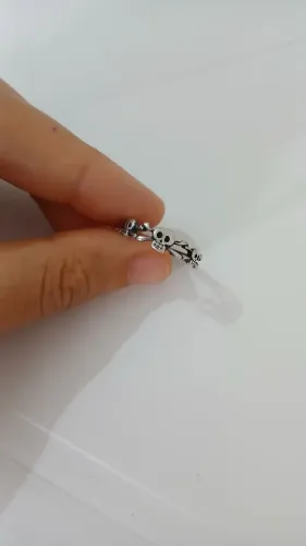 Anel Caveirinhas Prata
