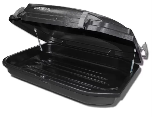 Bagageiro de teto Motobul preto Universal 370 litros , Baú Maleiro