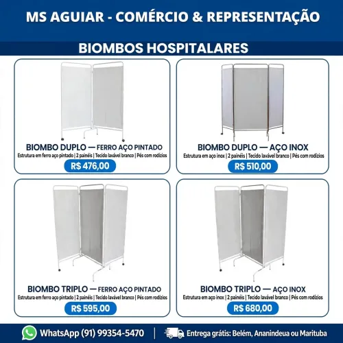 Biombo Hospitalar | Biombo Duplo | Biombo Triplo 