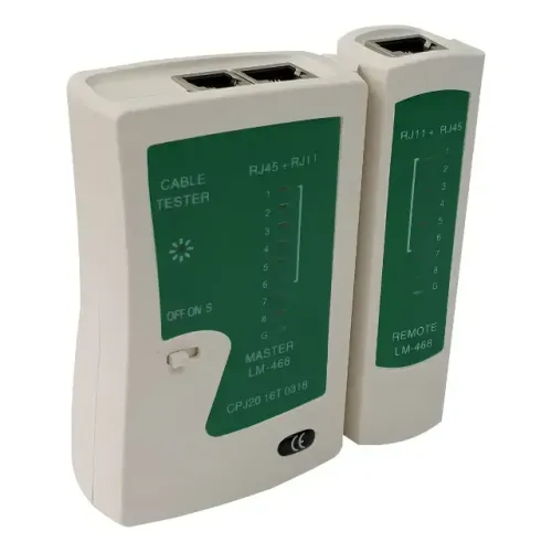 Testador De Cabo De Rede Rj45 Cat5e Cat6 Rj11