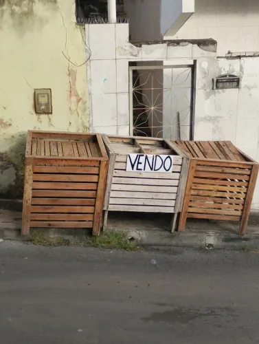 3 ilhas de madeira para feira livre e mercearia