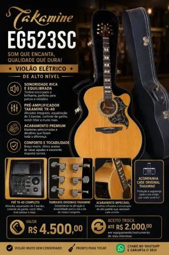 Violão takamine EG523SC