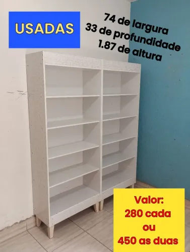 Prateleiras USADAS.. 280 cada ou 450 as duas