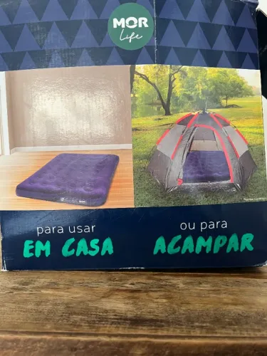 Colchão inflável casal como novo (2 usos)