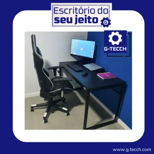 Mesa de Escritório Reforçada 120cm NOVA Escrivaninha Multiuso para Computador estudo Game