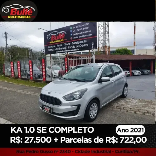 Ford KA 1.0 Se/se Plus Tivct Flex 5P 2021 - R$: 27.500 + 56 Parcelas de R$: 722,00