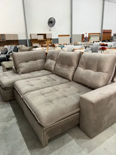 Sofá Gigante com Chaise Molas Ensacadas NOVO PRONTA ENTREGA 