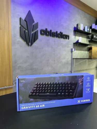 TECLADO MECÂNICO FORTREK GRAVITY AIR 65 PRETO NOVO.