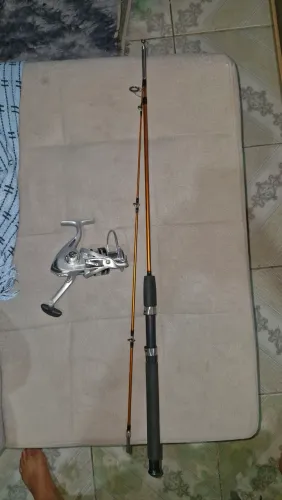 Kit Pesca MTZK - Vara Fibra Maciça 1,65m (25lbs) + Molinete 5000