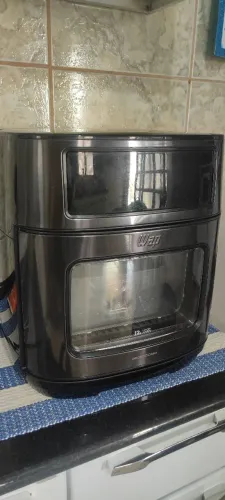 Fritadeira Elétrica Air Fryer Oven Black Inox Wap Waod2 12 Litros 4 Em 1 1800w