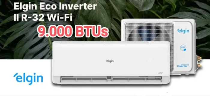 Ar Split Elgin Inverter 9.000 BTUs + Nota + Garantia+ Cartão 12x