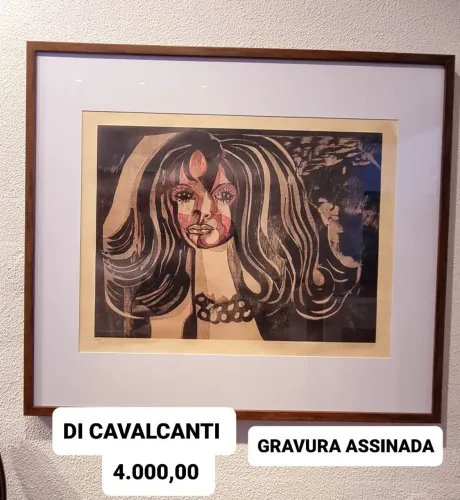 Quadro serigrafia assinada e numerada de DI CAVALCANTI década de 70