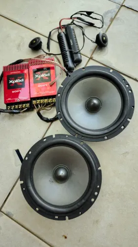 Par auto falantes Bravox 2 vias crossover Sony explode