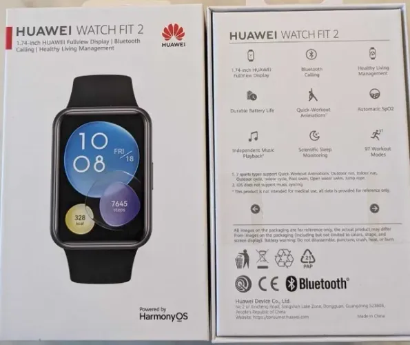 Relógio Smartwatch Huawei Watch Fit 2 Bluetooth GPS monitoramento do Sono, na caixa estado