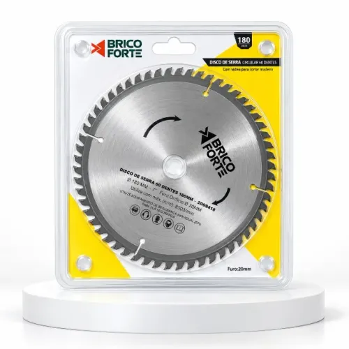 Disco de serra circular Brico Forte 180 mm 60 dentes para madeira