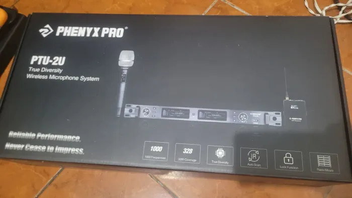 Kit Microfones sem fio Phenyx Pro PTU-2U