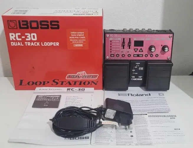 Pedal Boss Loop Station Rc-30 Dual Track Looper + Fonte Boss (Usado)