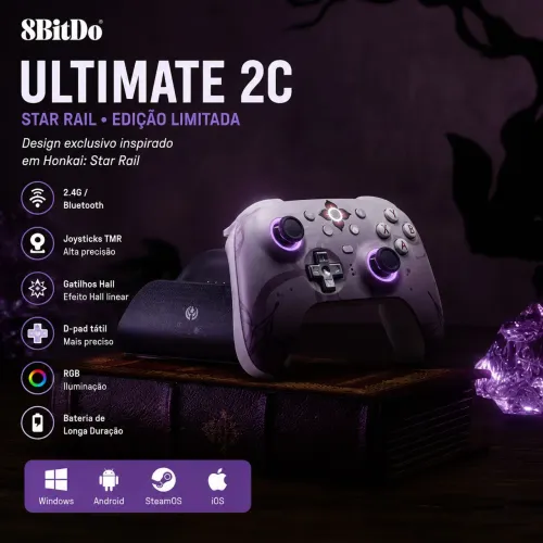 Controle 8BitDo Ultimate 2C Star Rail - Edição Limitada