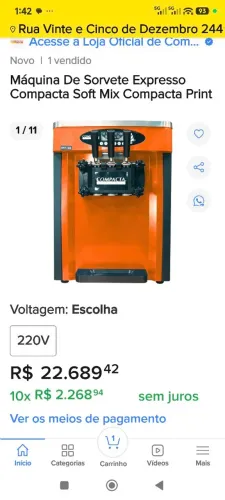 Maquina de sorvete