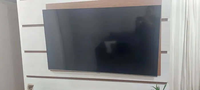 TV SAMSUNG QLED 55 TELA QUEIMADA.