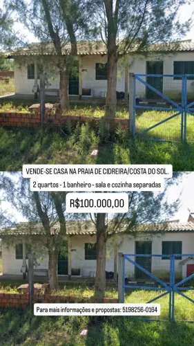 VENDO CASA EM CIDREIRA/COSTA DO SOL