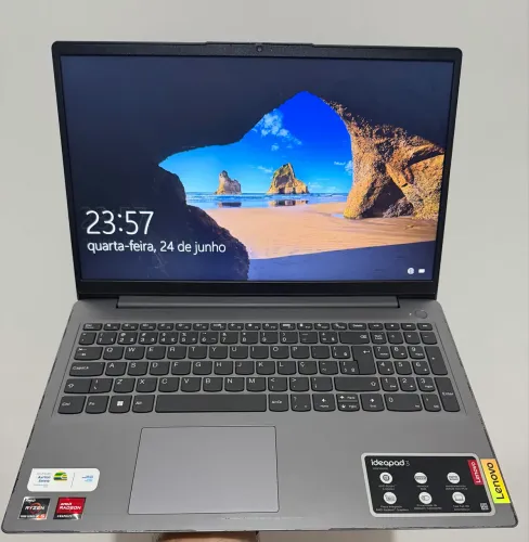 Notebook Lenovo Ryzen 5, 12gb ram, Ssd 256gb, vídeo integrado 2gb (Aceito cartão)