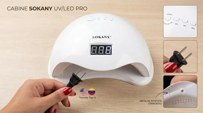 Cabine UV/led sokany para unhas em gel/esmaltação